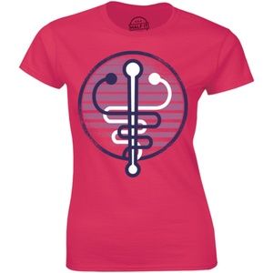 Digital Printed Medical Medicine Symbol T-Shirt